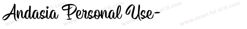 Andasia Personal Use字体转换